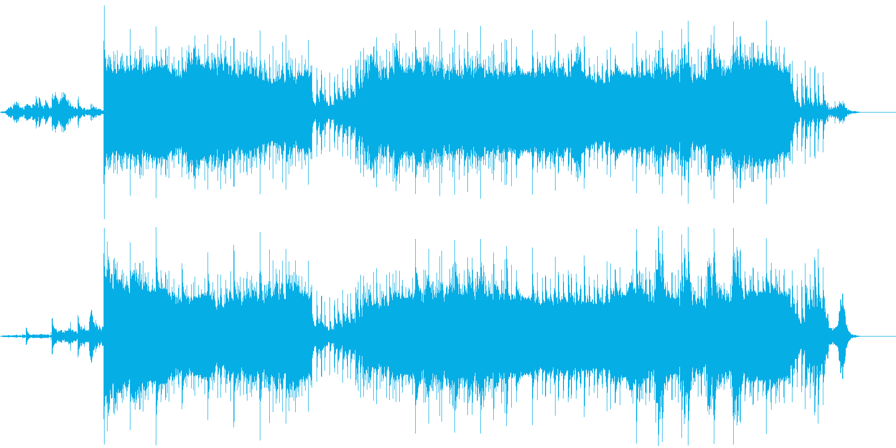切なく寂しげな雰囲気の電子音楽の再生済みの波形