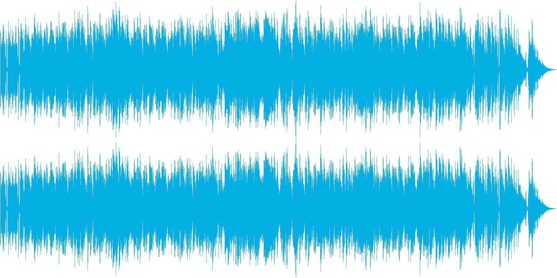 ゆったりした曲調のギターデュオの再生済みの波形