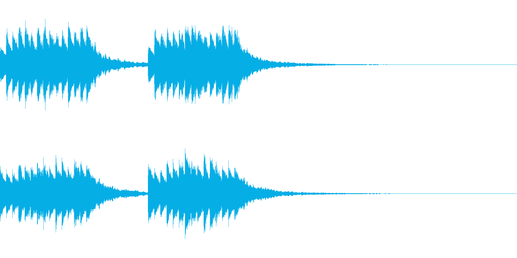 着信音、お知らせ音、アラーム音の再生済みの波形