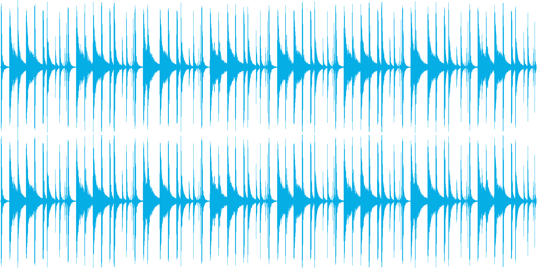 ハウスのリズムを基本にした楽曲です。の再生済みの波形