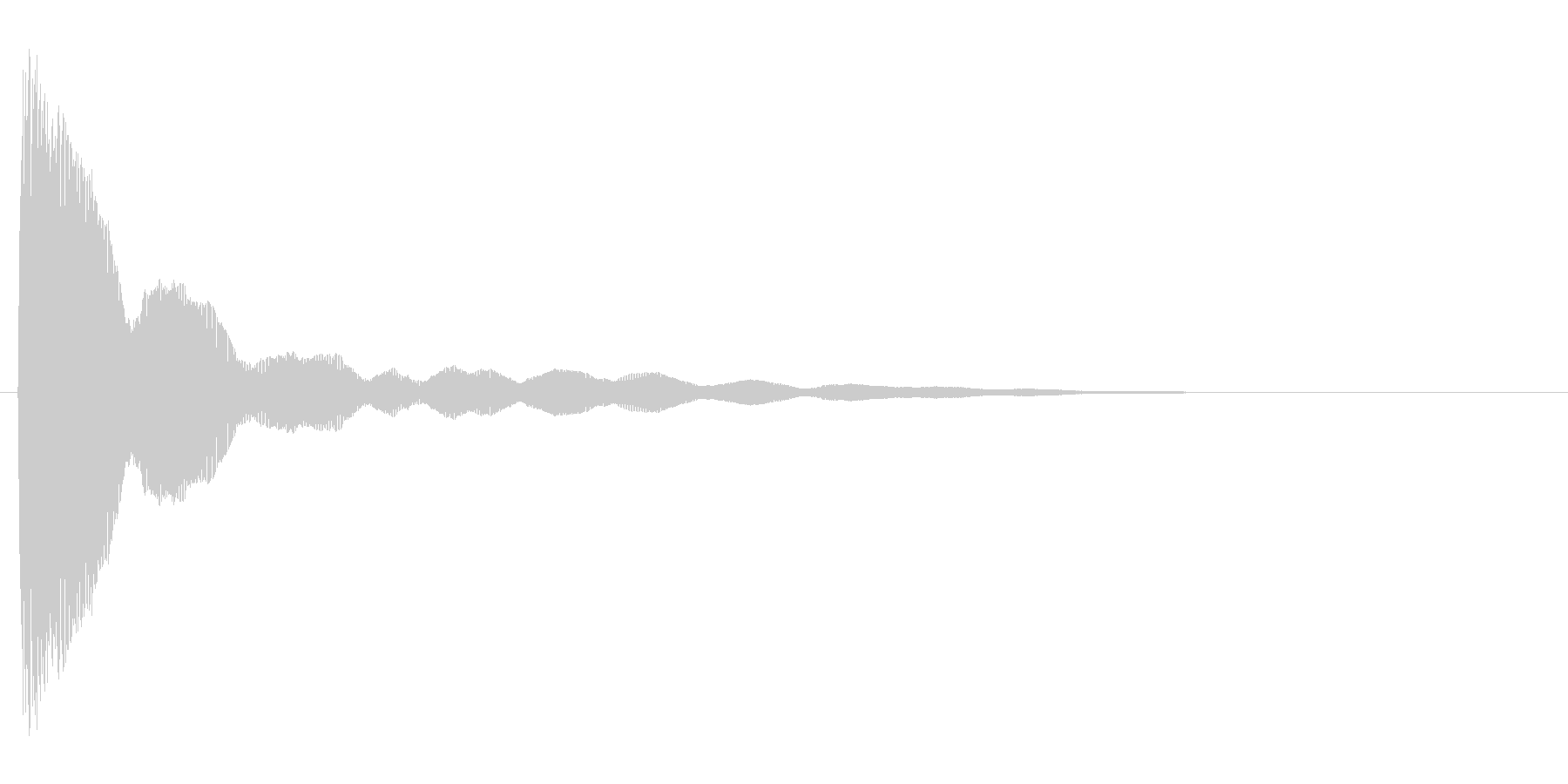 コミカルなバネのような効果音(high)の未再生の波形