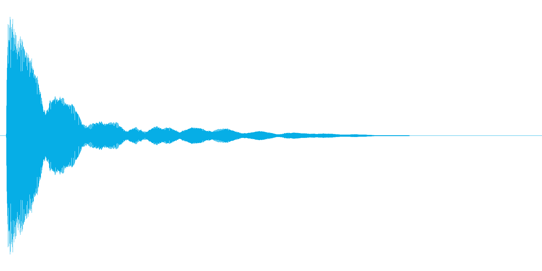 コミカルなバネのような効果音(high)の再生済みの波形