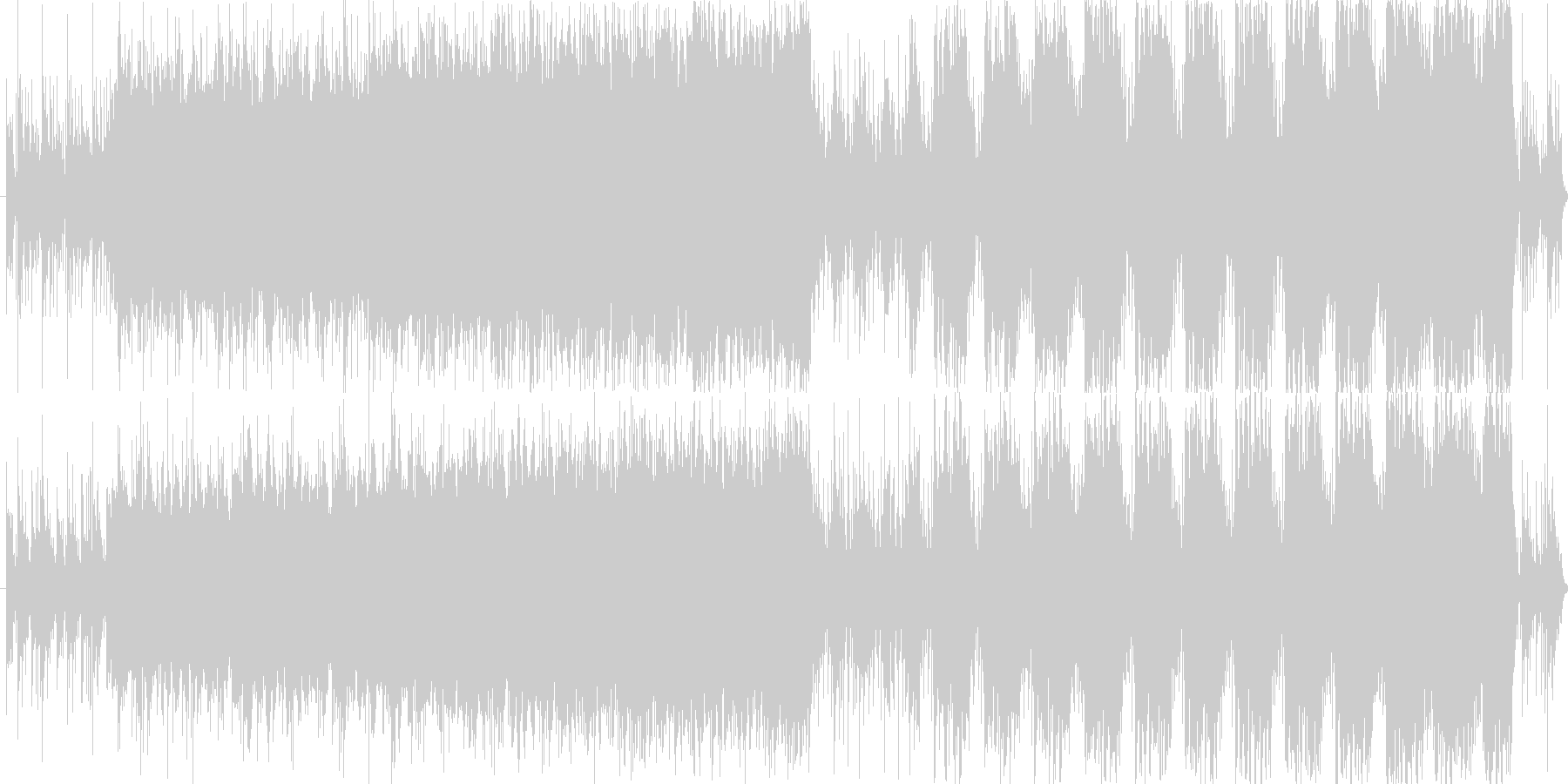 緊張感のある重低音が特徴のサウンドの未再生の波形