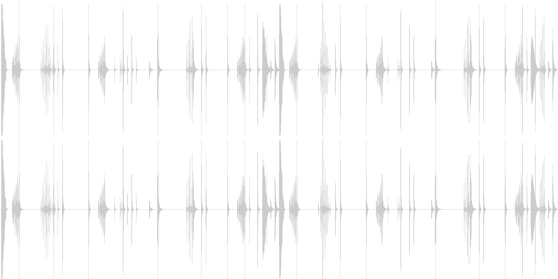 ドラムンベースを基本にした楽曲です。の未再生の波形