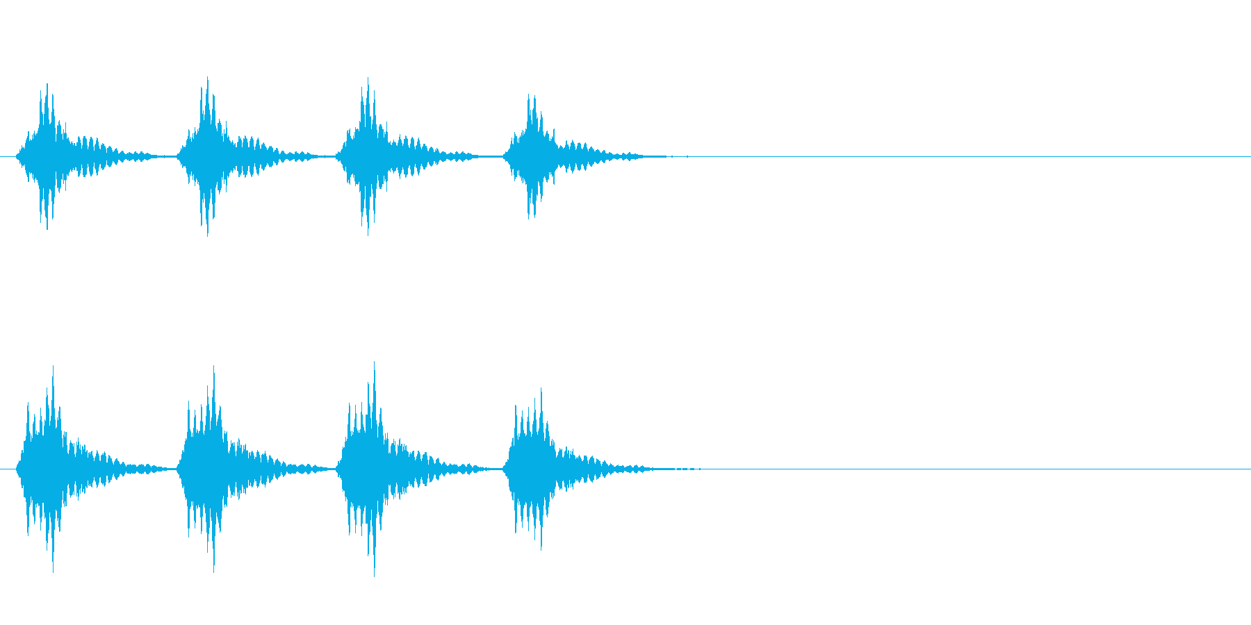 正解音や効果音。でんでんでんでん♪の再生済みの波形