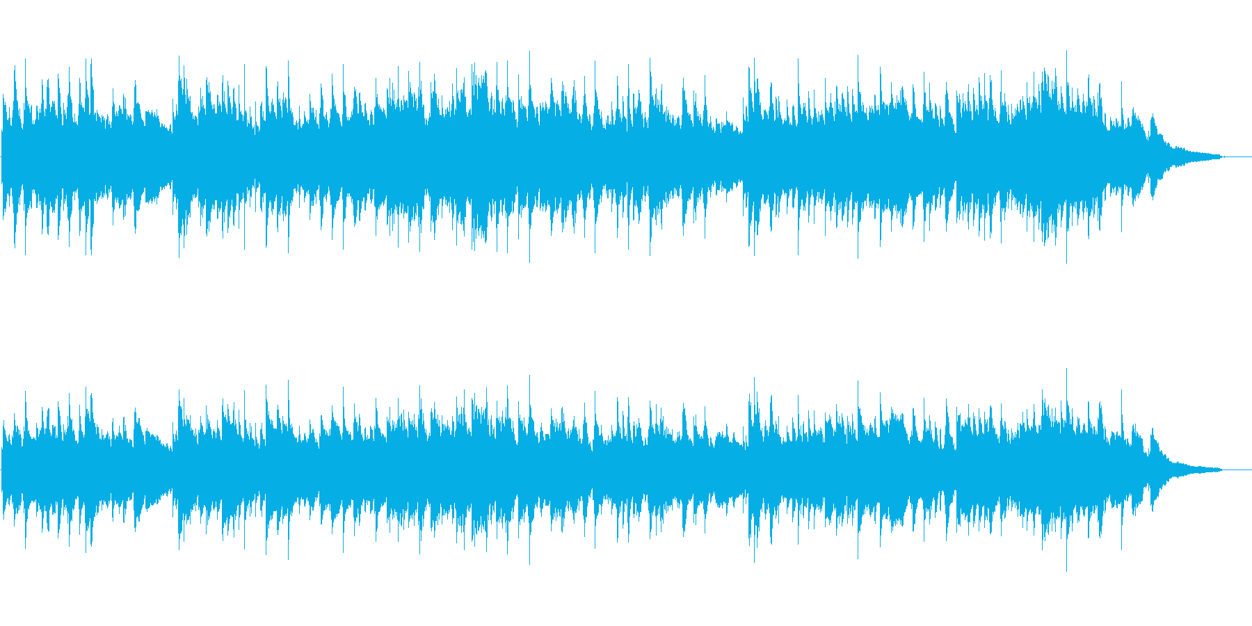 温かみのあるアコースティックギターソロ曲の再生済みの波形