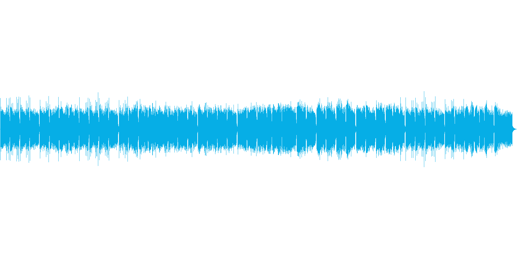 懸命に前向きになろうとイメージした曲の再生済みの波形