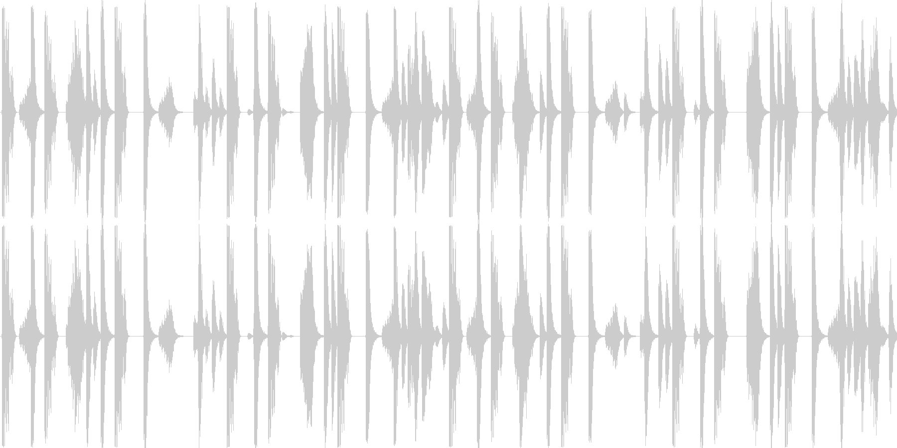 ドラムンベースを基本にした楽曲です。の未再生の波形