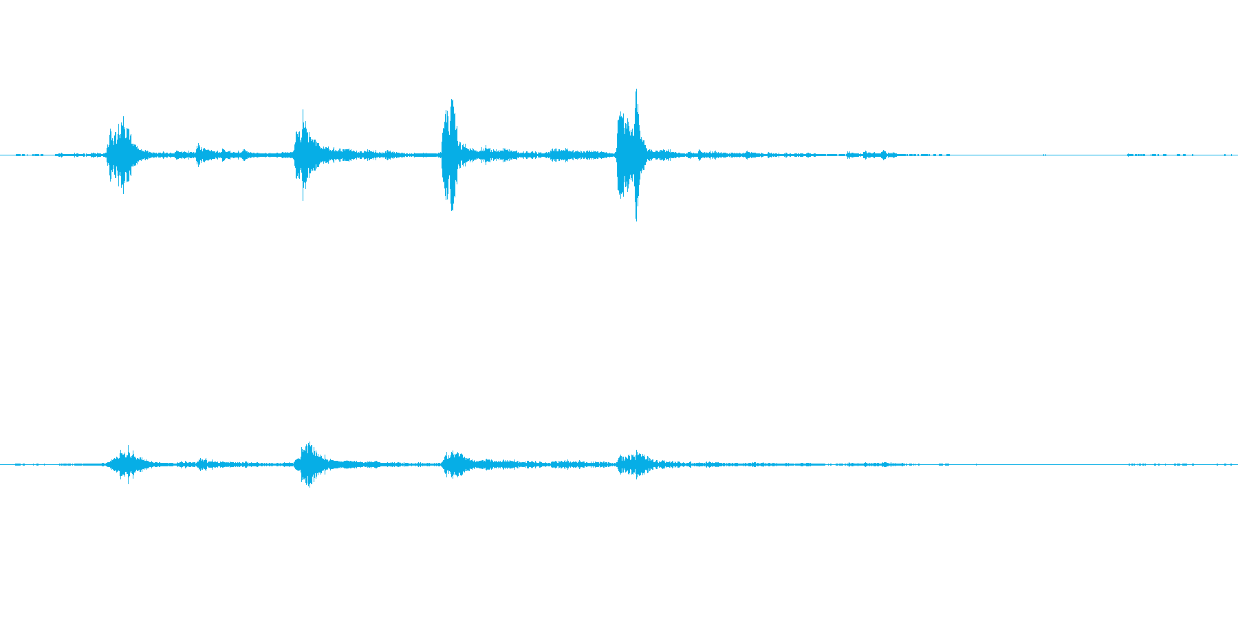 ガラガラ(玄関を開ける音)の再生済みの波形