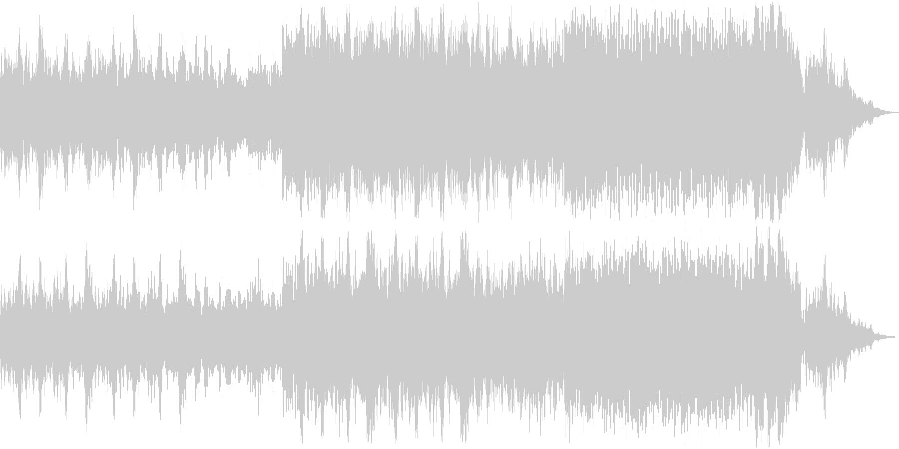 しっとりとした悲しい楽曲の未再生の波形