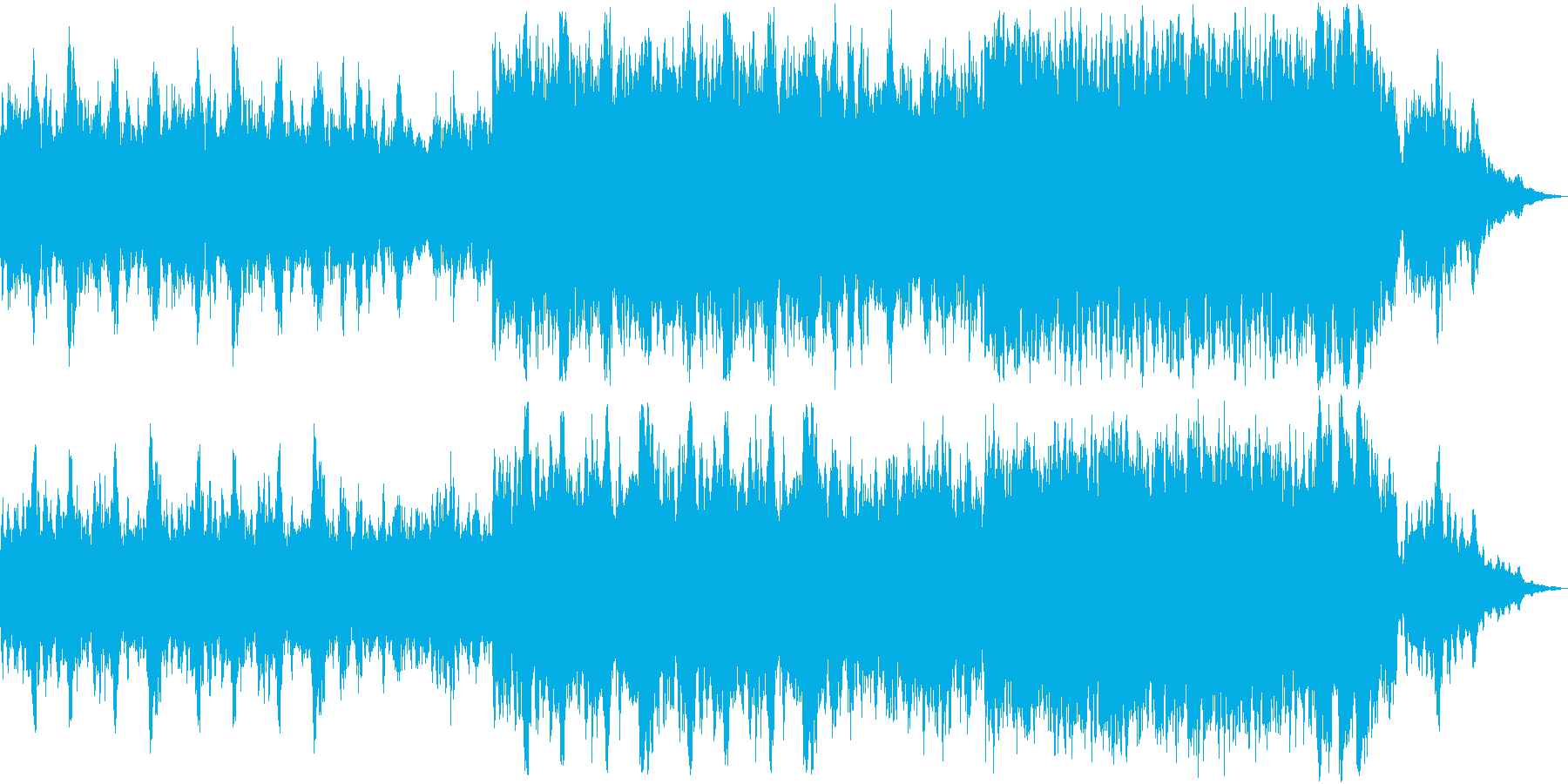 しっとりとした悲しい楽曲の再生済みの波形
