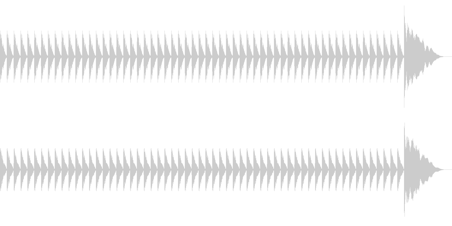 1分カウント1 (シンキングタイム用)の未再生の波形