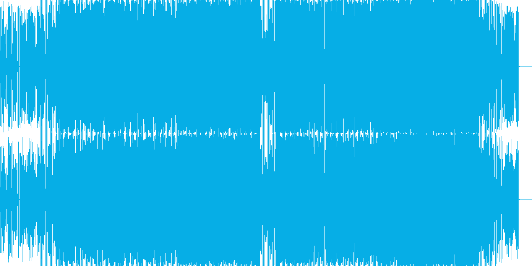疾走感のあるテクノの再生済みの波形