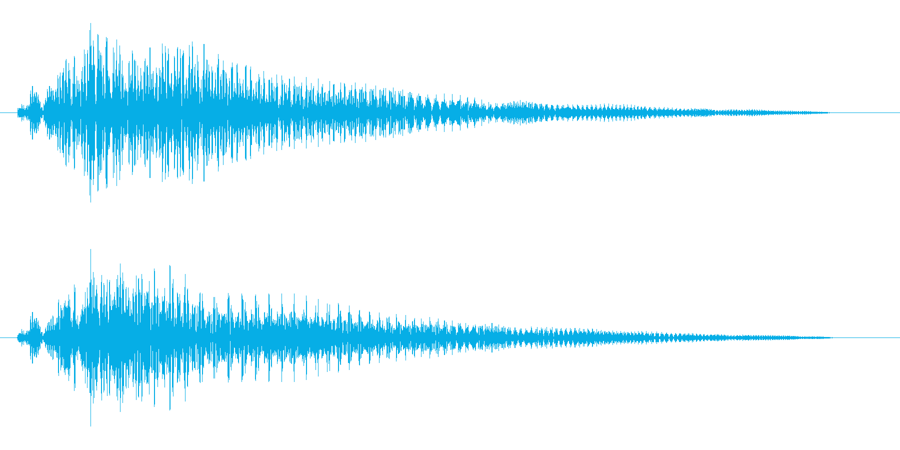 ビュ↑〜ン(飛ぶ音)の再生済みの波形