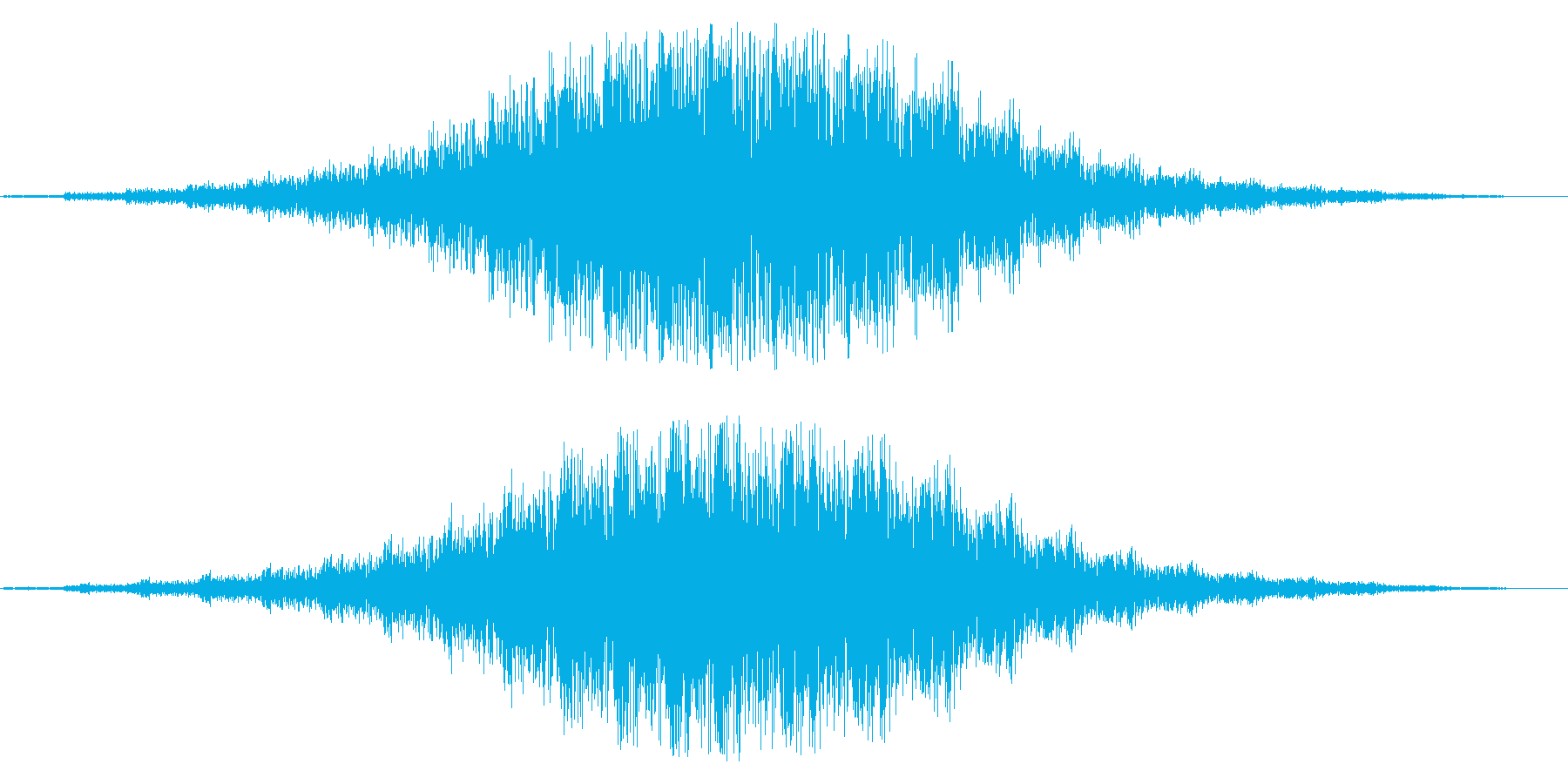魔法のかかるような効果音の再生済みの波形