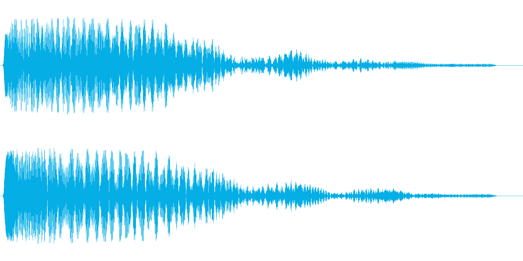 ジュボ〜ンという効果音の再生済みの波形