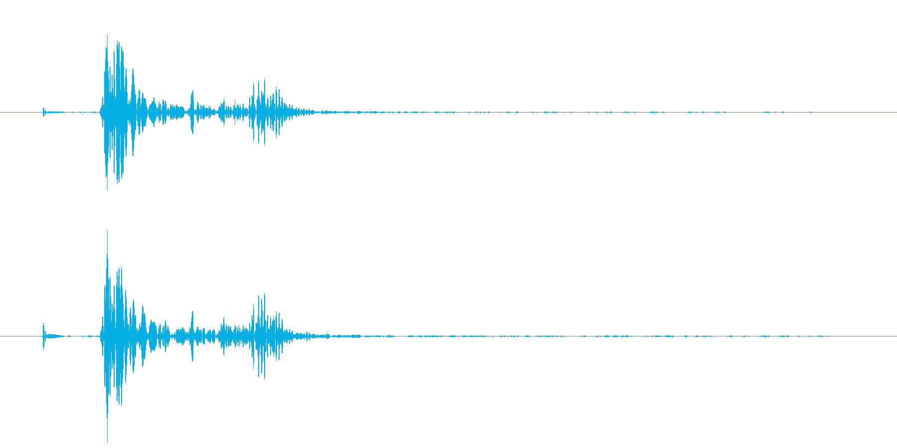 ボタンを押した時の決定やクリック音ですの再生済みの波形