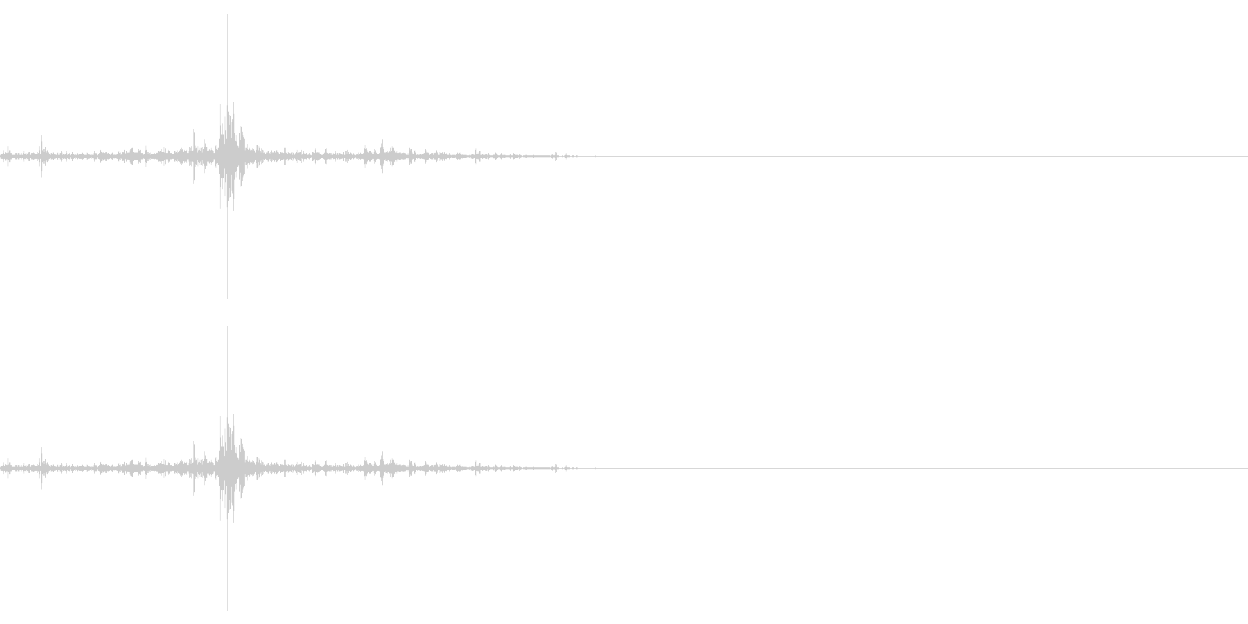 水たまりを歩くような足音_単発の未再生の波形