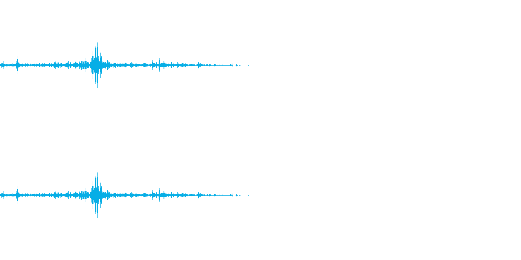 水たまりを歩くような足音_単発の再生済みの波形
