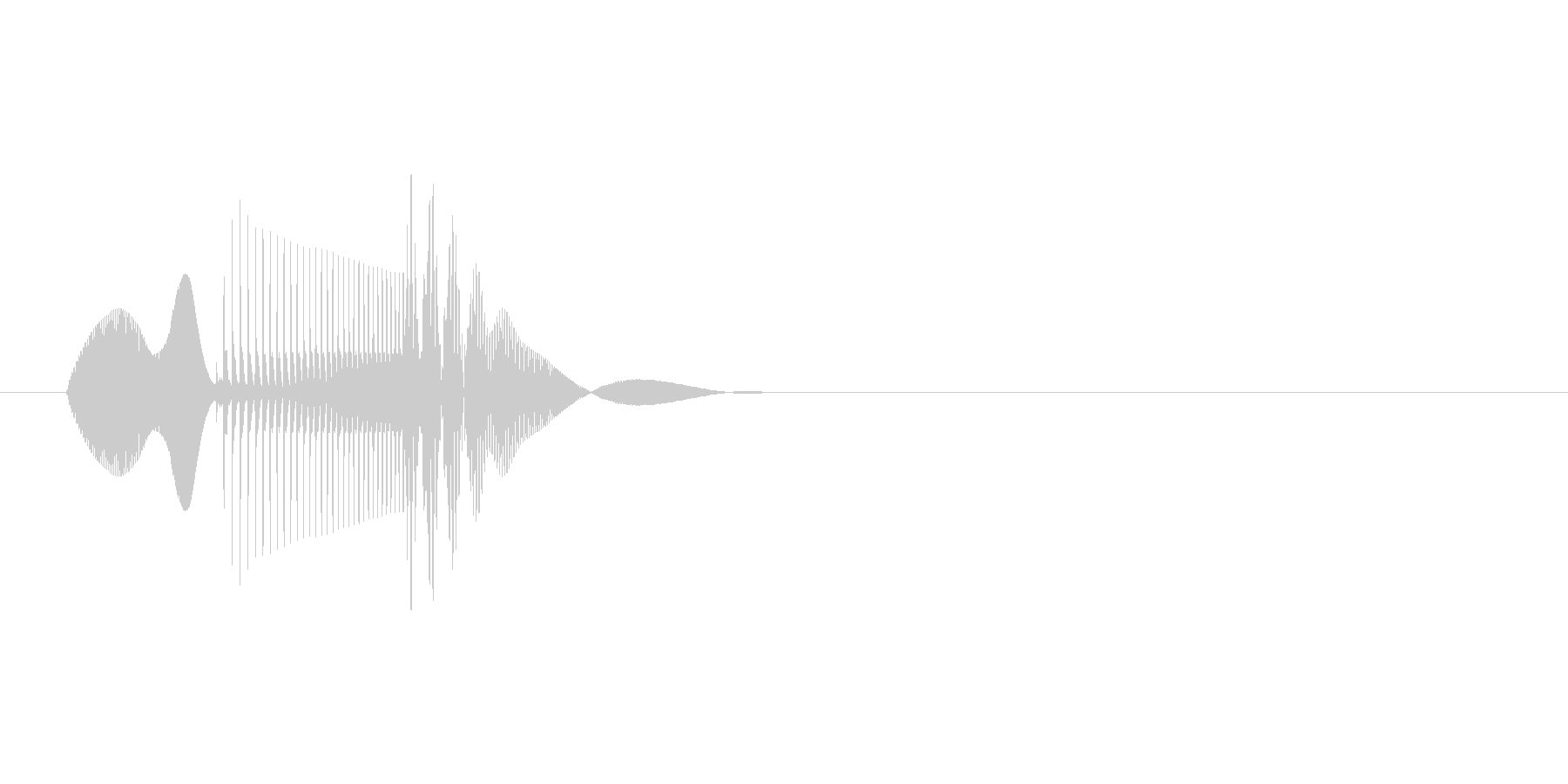 ポップな雰囲気、やわらかい感じの効果音の未再生の波形