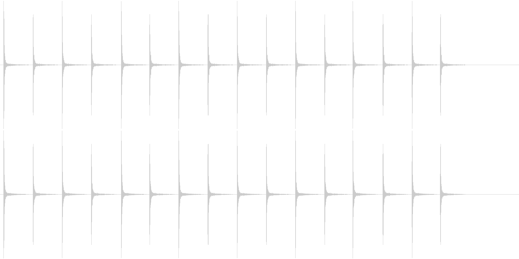 アンティークな時計の音(ループ可能)の未再生の波形