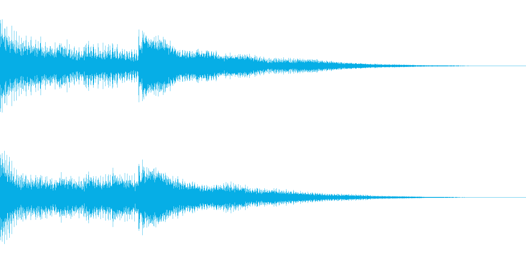 短いジングル(BELL音色)の再生済みの波形