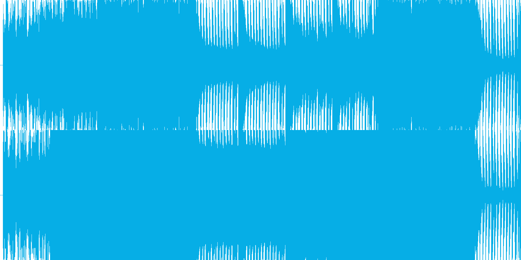 期待感と切なさの混ざったBGMの再生済みの波形