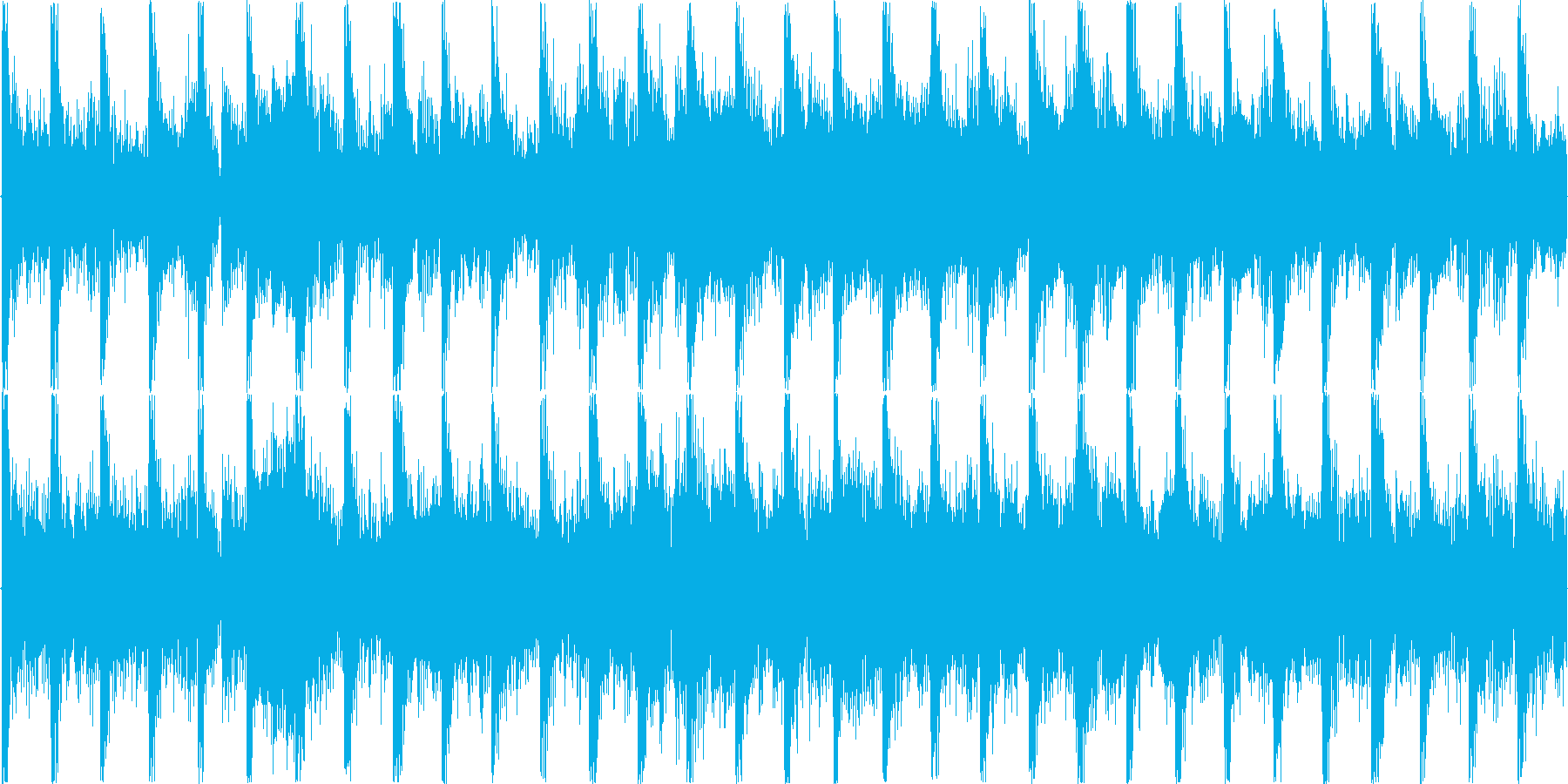 ハウス風のリズムを基調としたループ楽曲…の再生済みの波形