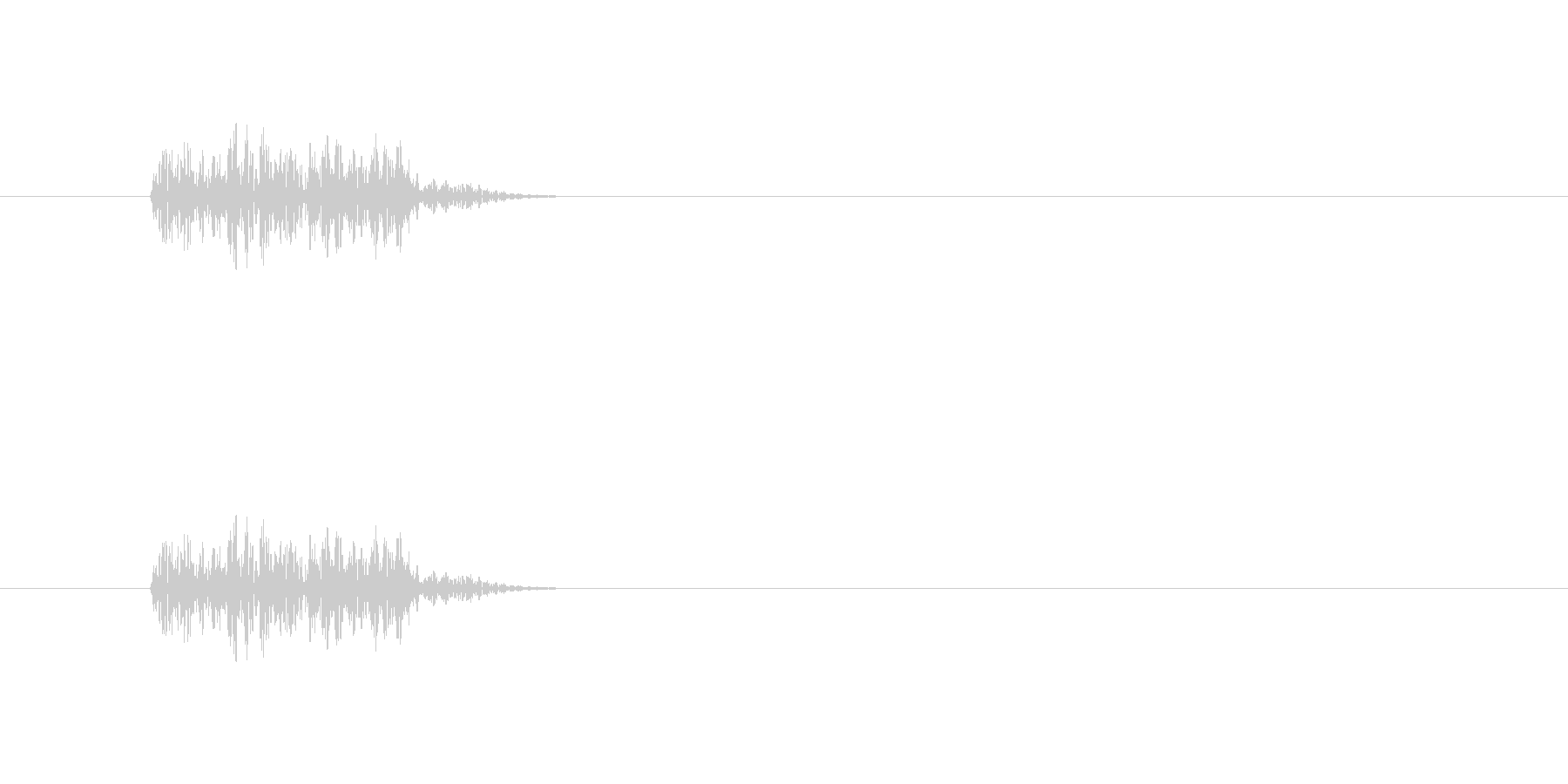 敵の行動時に流れそうな効果音の未再生の波形