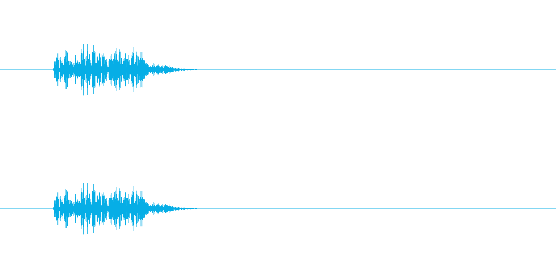 敵の行動時に流れそうな効果音の再生済みの波形