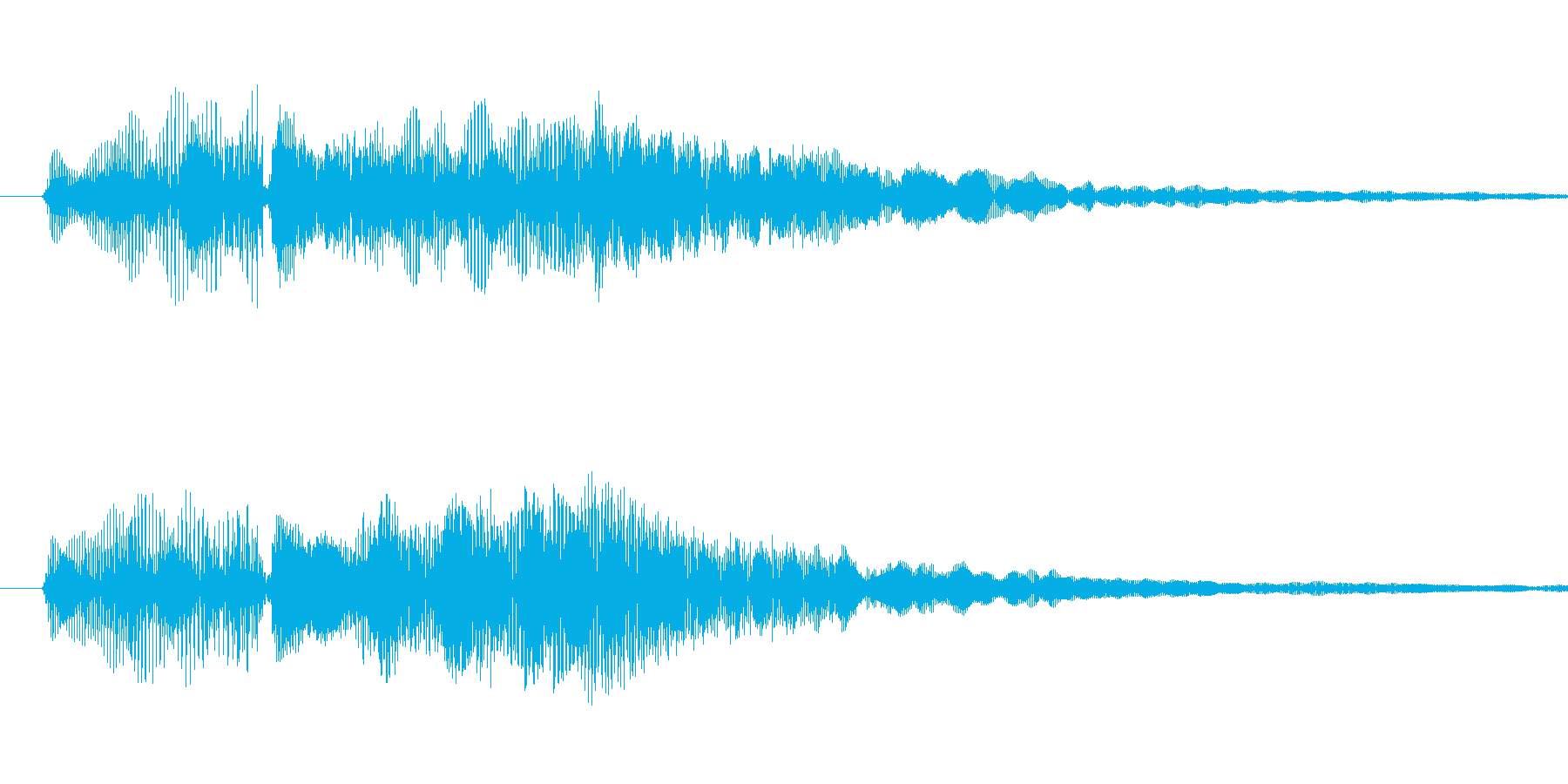 チュイーン-ワンポイント電子音の再生済みの波形