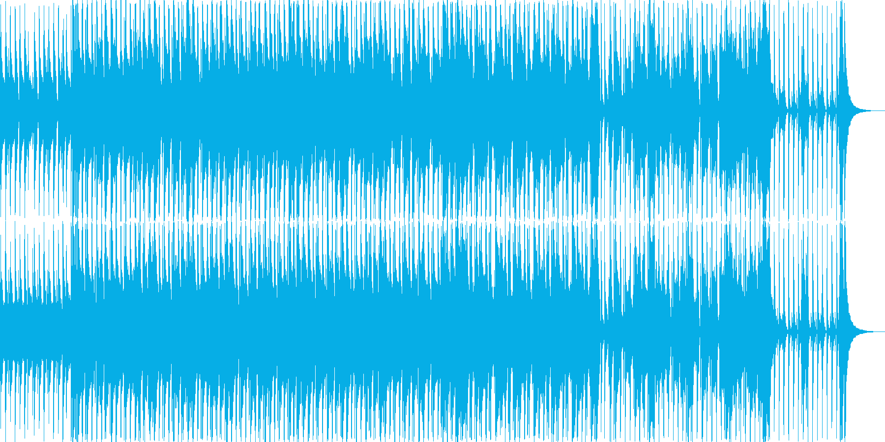 夏、バカンスなどの印象のテンポがよい曲の再生済みの波形