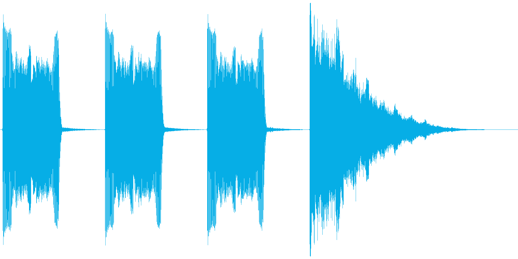 カウントダウンの音ですの再生済みの波形
