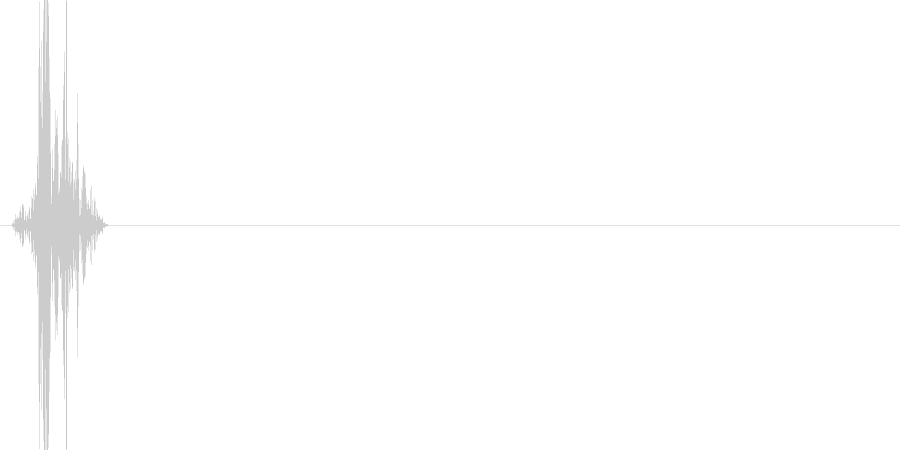 どさっ(倒れたときの音)の未再生の波形