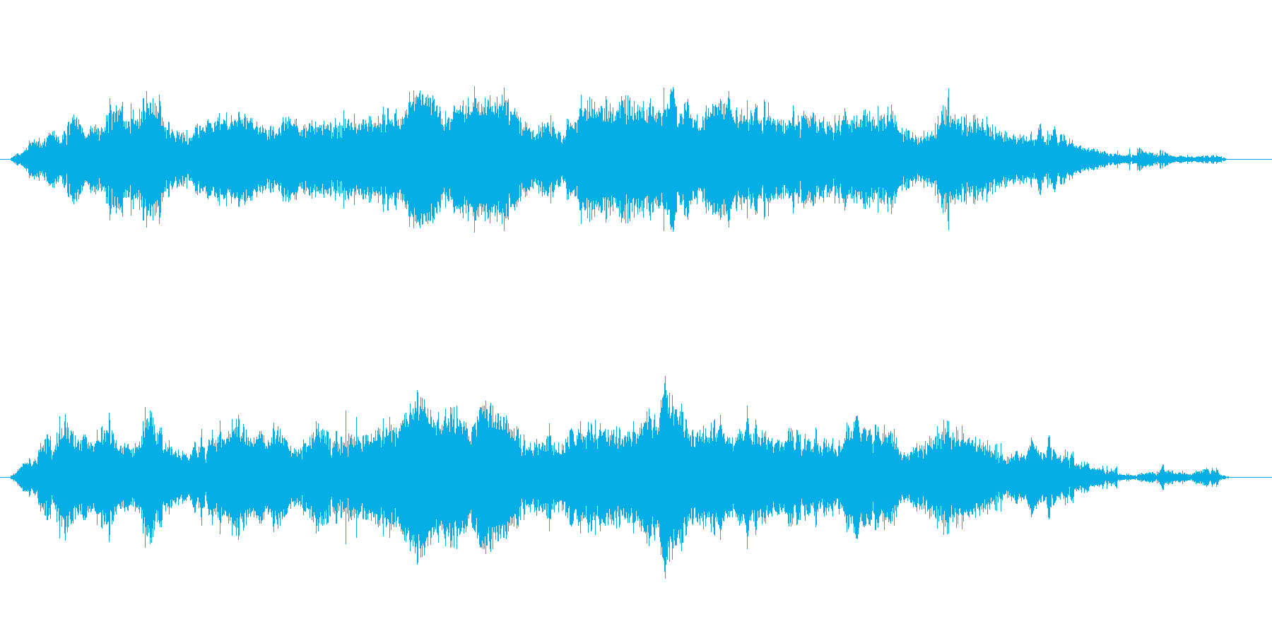 水の音が入った怪しげなBMGの再生済みの波形