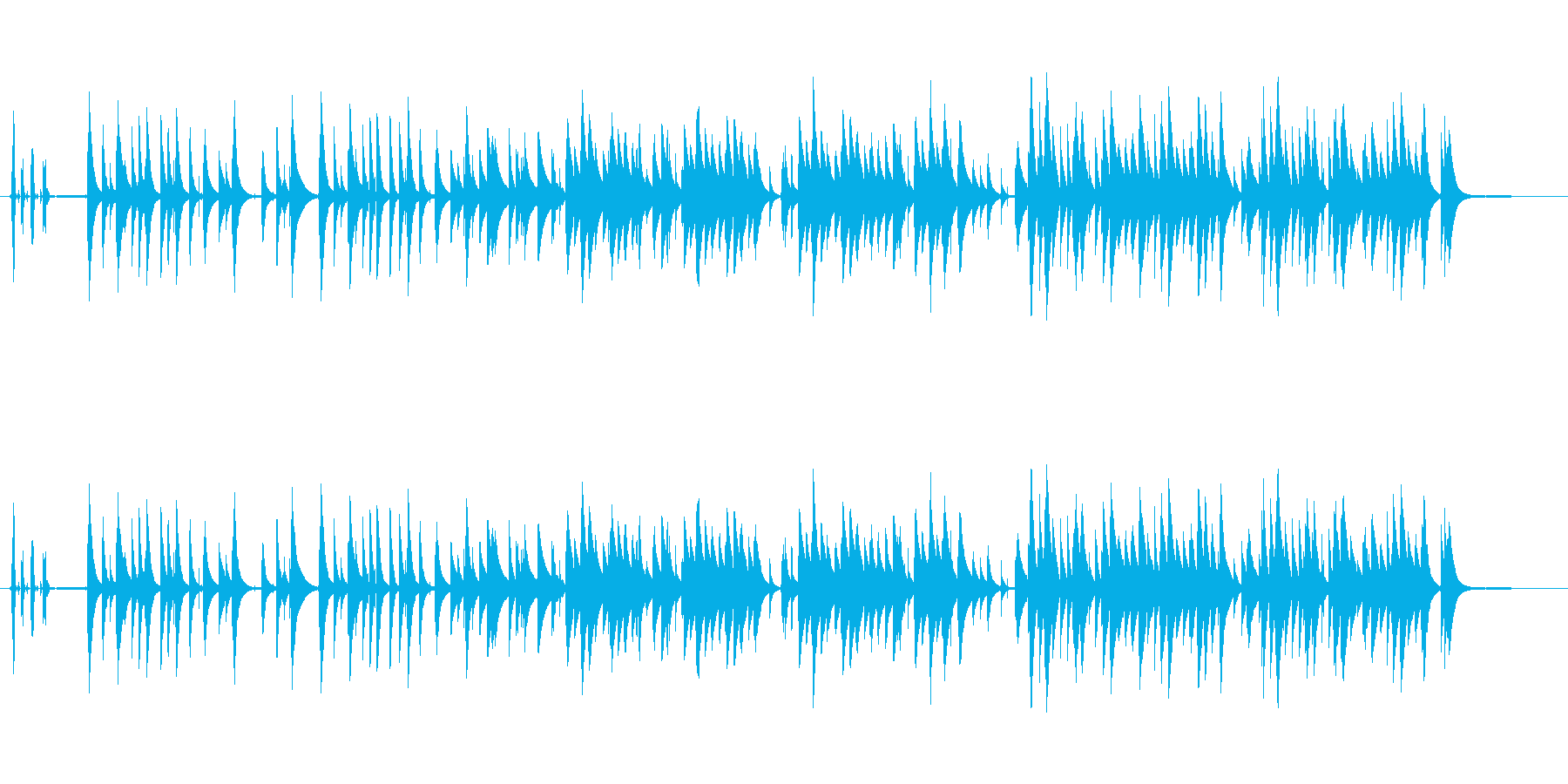 悲しい曲調のオルゴール曲です。の再生済みの波形