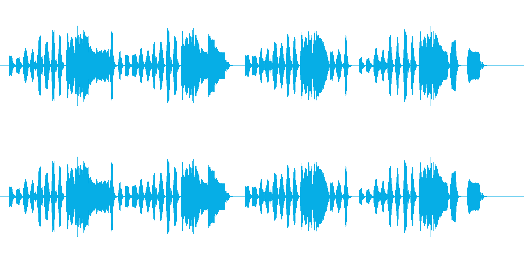 リコーダー単体で演奏された楽曲です。シ…の再生済みの波形