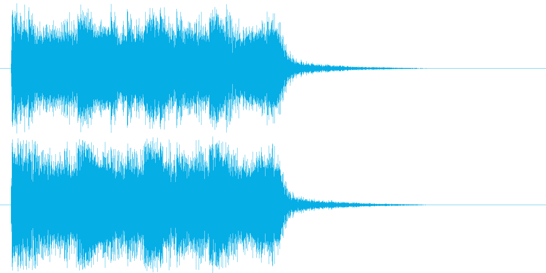 気迫のあるジングル曲の再生済みの波形
