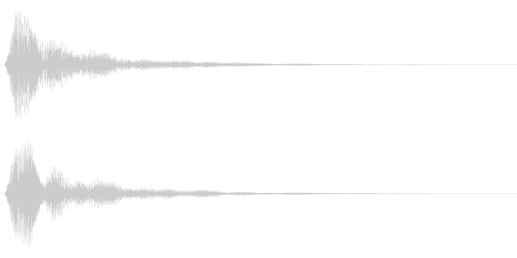 ボタンを押し決定した時の音ですの未再生の波形