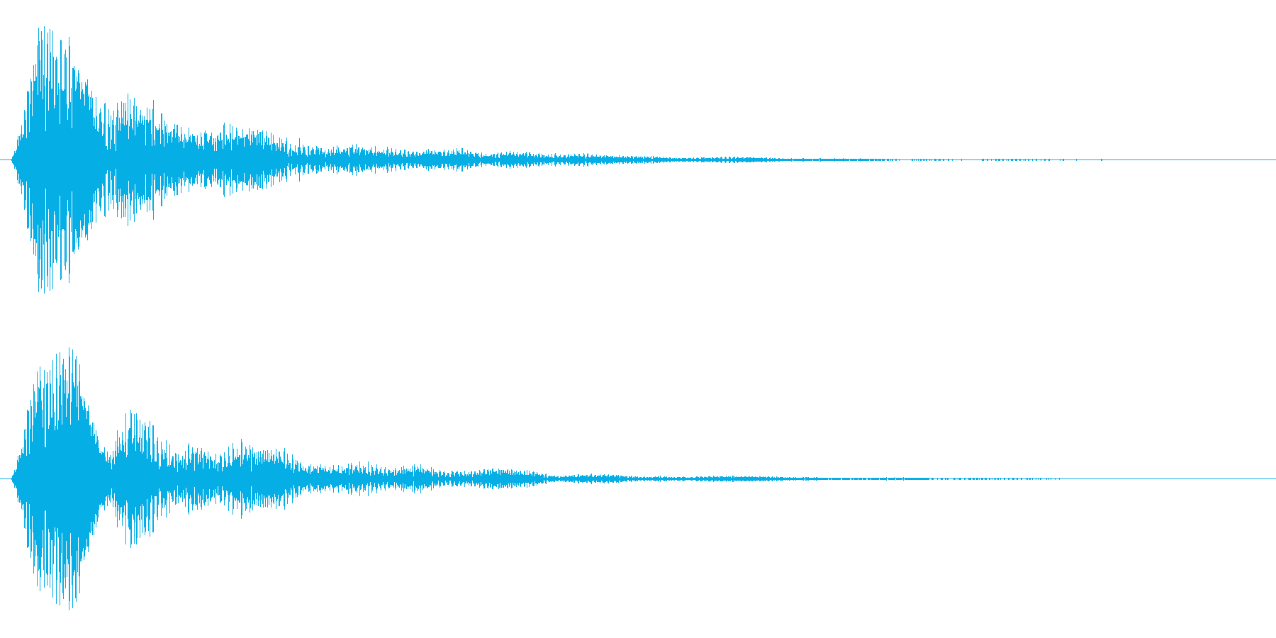 ボタンを押し決定した時の音ですの再生済みの波形