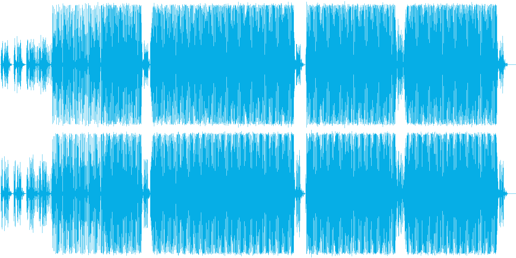 テクノ系インスト曲ですの再生済みの波形
