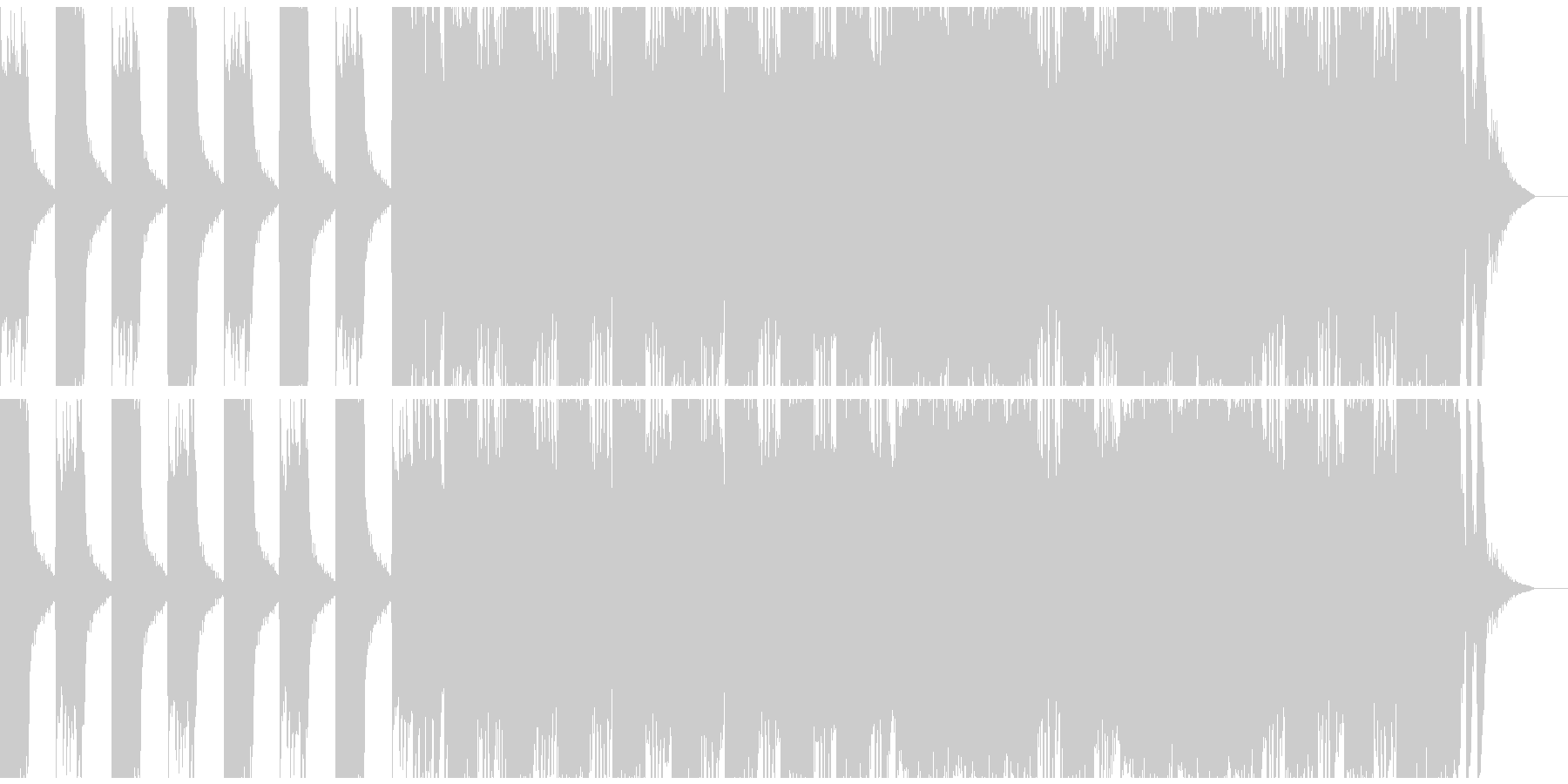 ハードロック調の出囃子SEの未再生の波形