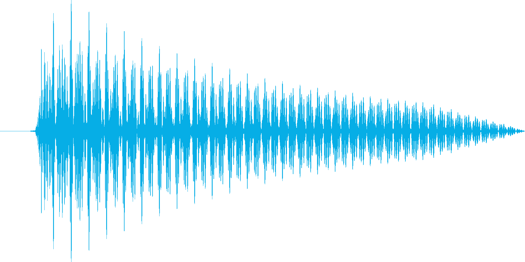システム音(ワンコード)の再生済みの波形