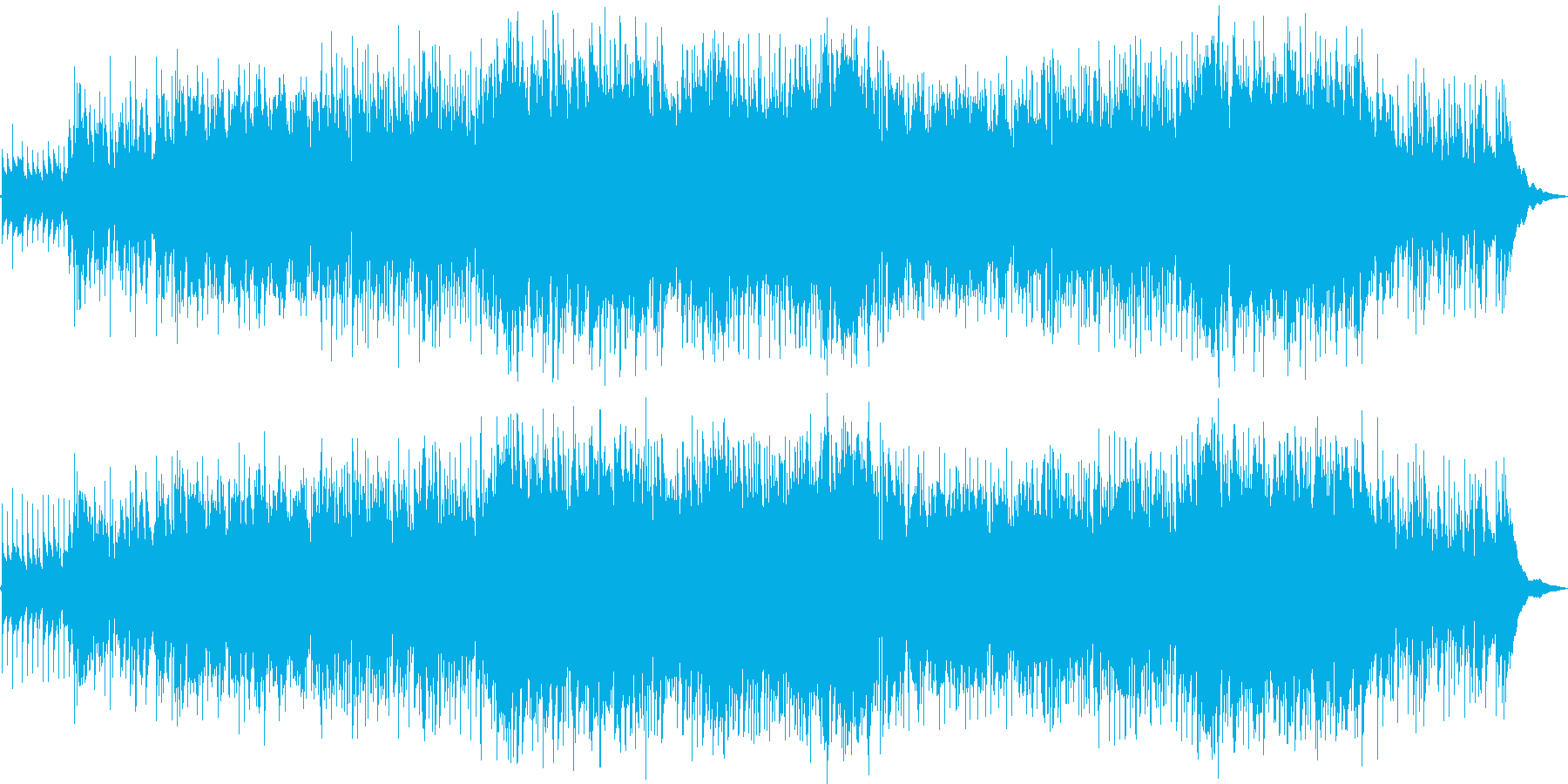 ロックバラードの再生済みの波形