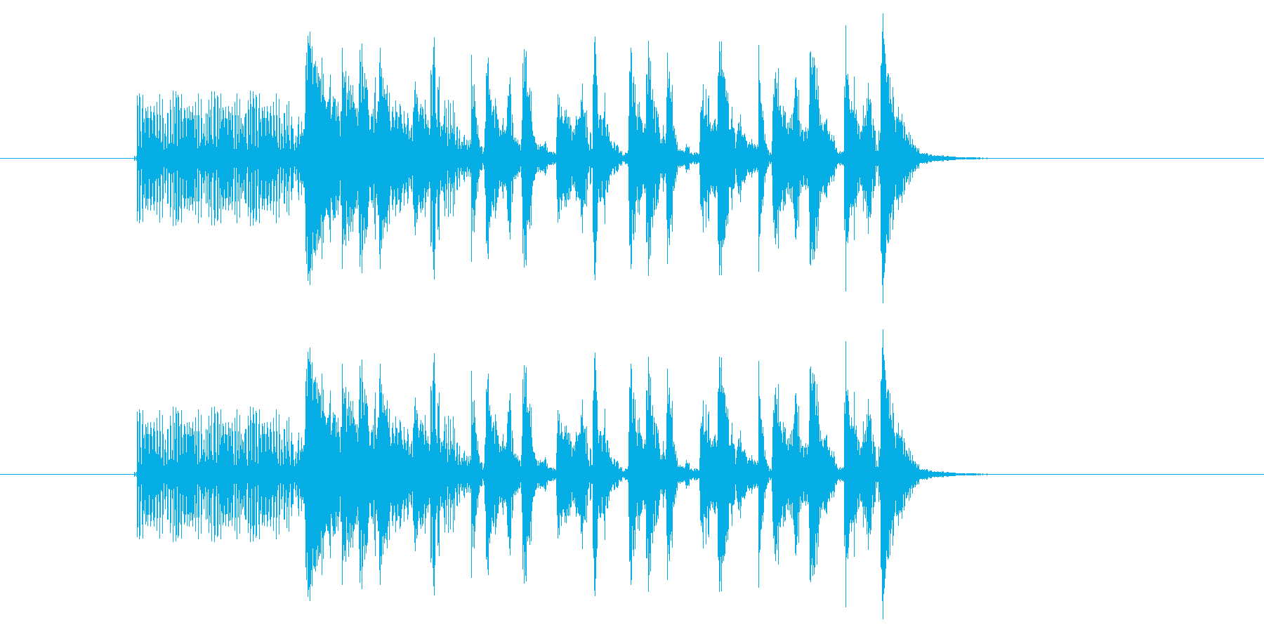 キッチュなアップテンポのゲーム音の再生済みの波形