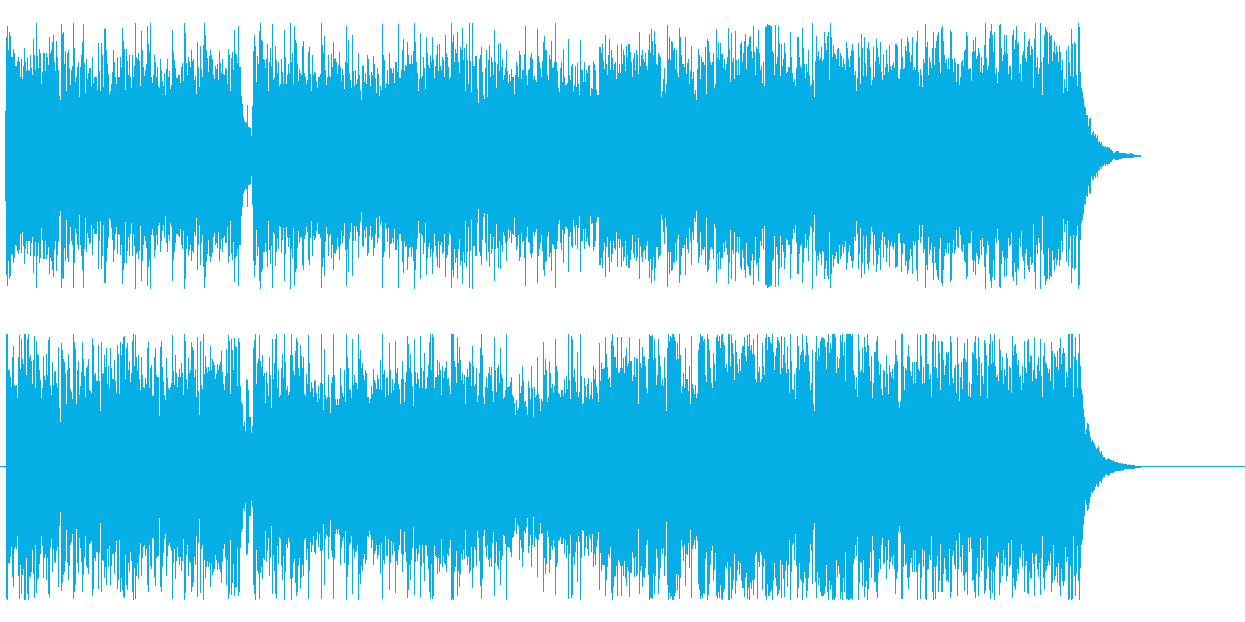 躍動感のあるいきいきとしたフュージョンの再生済みの波形