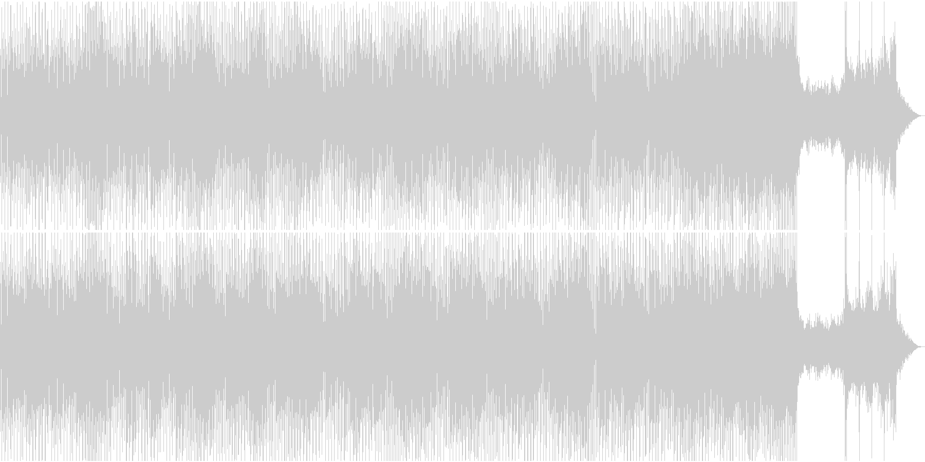 ビートに乗せて風情を感じるような曲の未再生の波形