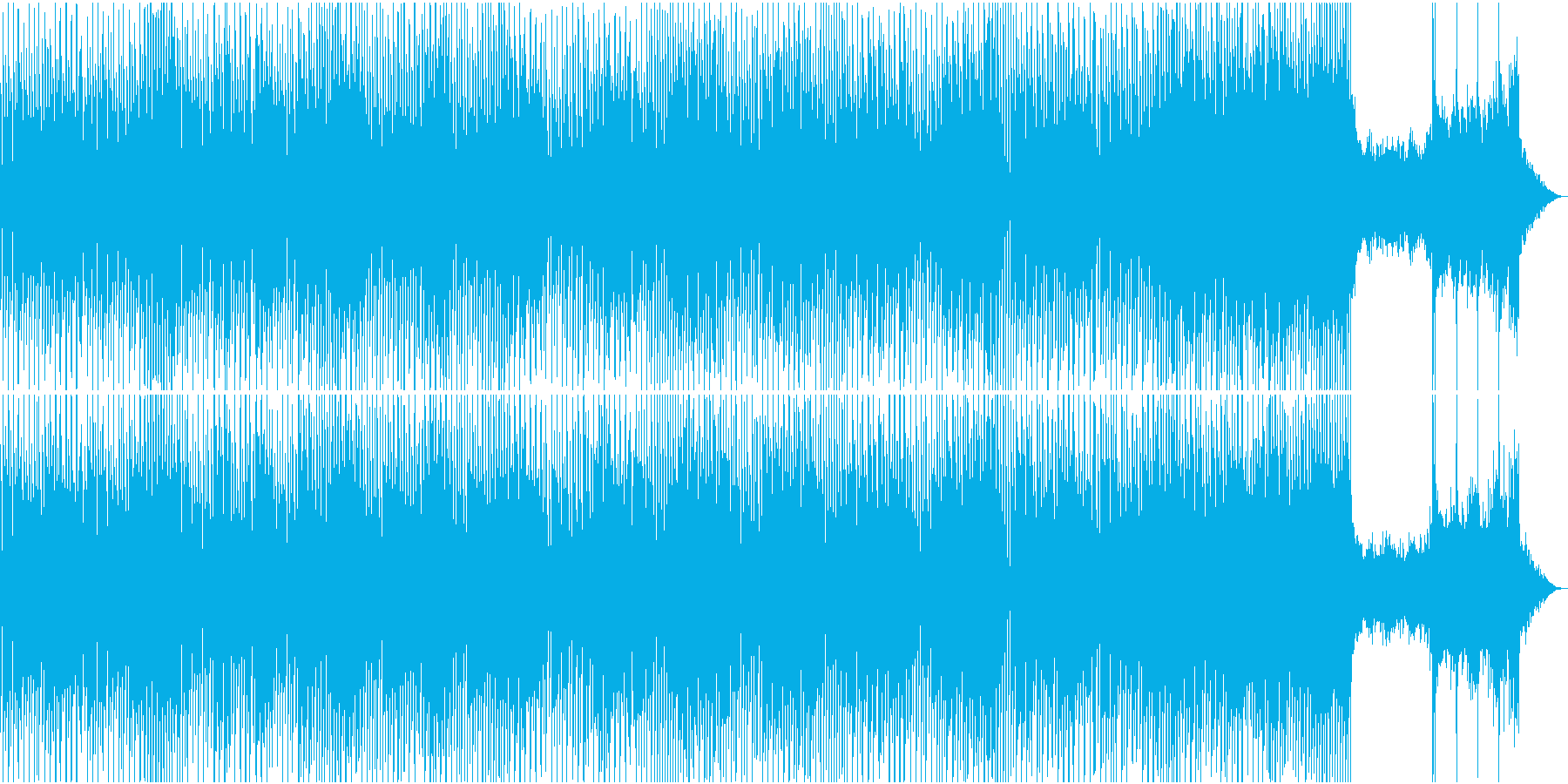 ビートに乗せて風情を感じるような曲の再生済みの波形