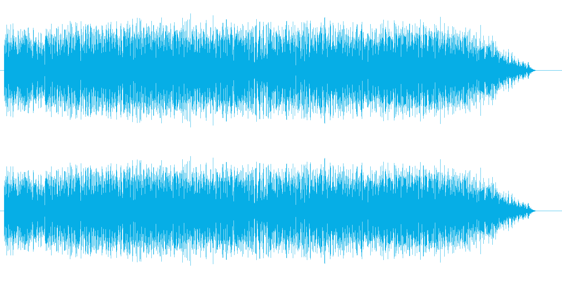 風が吹いている音の再生済みの波形