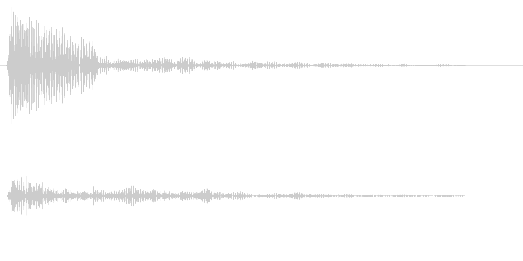 ドーンというタムタムの音の未再生の波形